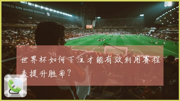世界杯如何下注才能有效利用赛程表提升胜率？